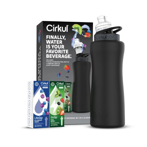 32oz. Matte Black Stainless Steel Bottle Starter Kit R3
